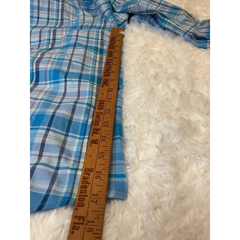 Peter‎ Millar Xxl Lightweight Long sleeve Button down Men's Plaid Shirt - Picture 7 of 9